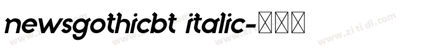 newsgothicbt italic字体转换